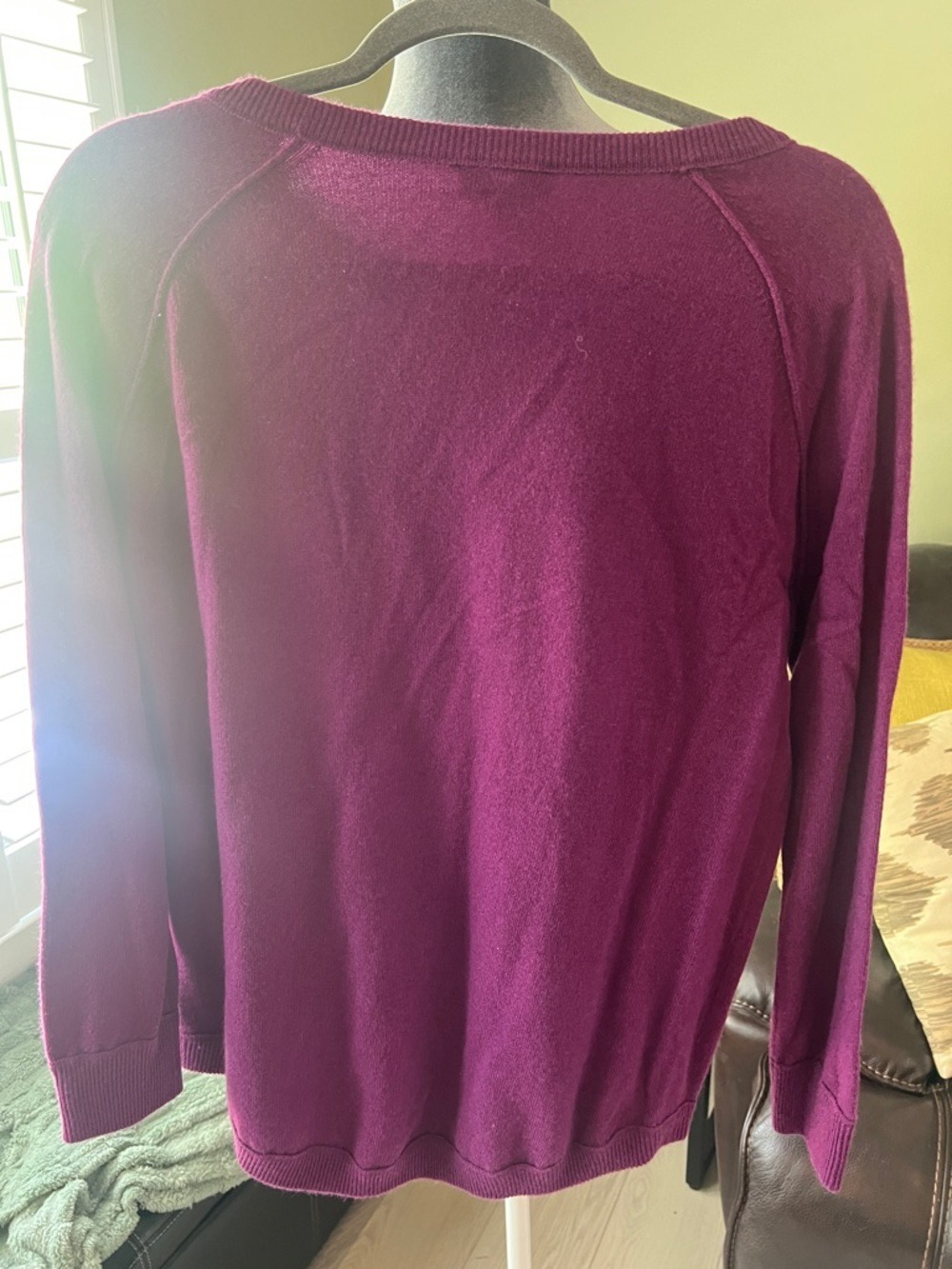 Forte Cashmere Purple Cowlneck Cashmere Sweater - Picture 2 of 8